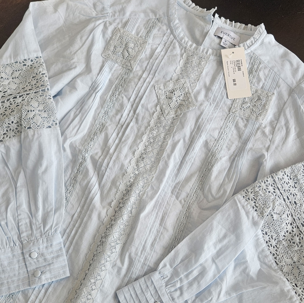 Evereve Blue Blouse